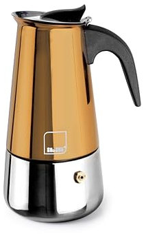 IBILI - Macchina per caffè espresso Moca Cupra, 4 tazze, 185 ml, Acciaio inossidabile, Adatto per induzione