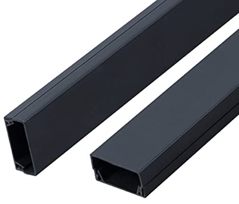 Cable Trunking,Wall Tv Wires Protection Cover, Square Paintable Cable Trunking Self Adhesive/Grey/39 * 19Mm(Black,30 * 15Mm)