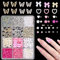 3D Nageldekorations Sets, Herz Schleifen Blumen Nagel Charms, Schleifenknoten Nagelstecker Strasssteine für Manicure DIY Crafts Jewelry Accessories (MIX-F)