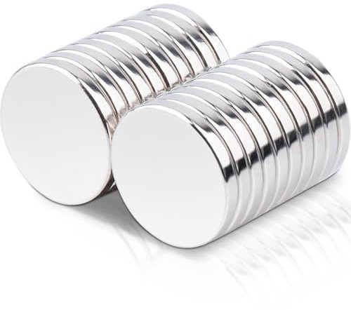 20 Stück Magnete 15x2mm Neodym Magneten Extra Stark, Magnete Stark Groß Runde Starker Magneten für Kühlschrank, Whiteboard, Magnettafel, Büro
