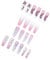 Healvian 24pcs Gradient Heart Butterfly Press Nails for Women Easy Apply Artificial Nail Tips for Parties Daily Wear