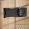 KYYGKY 4 Inch Password Hasp Locks Rotary Door Lock Hasp Cabinet Door Combination Lock Barn Door Lock Latch Safety Packlock Clasp Hasp with Screws for Cabinets, Barn Door, Outdoor, Garden - Black