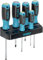 HAZET 811SH-1/7 Jeu de tournevis avec support, 7 pièces, profil cruciforme PH et fente, y compris support avec trou de serrure pour fixation murale'.