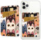 CREATCABIN Katzen Telefonkartenhalter Leder Handy Geldbörse Aufkleben Selbstklebender Kreditkartenhalter Schmaler Doppeltaschen Aufkleber Für Rückseite Telefonhülle Kompatibel Telefonen 9.5x6.5cm