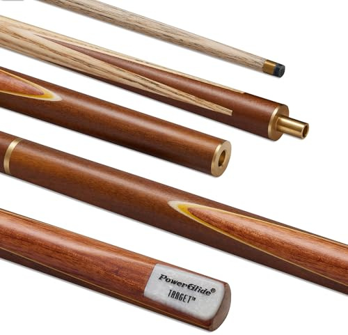PowerGlide Target Snooker-Queue, Braun, Gelb, 3/4 Jointed
