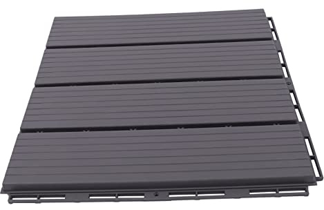 22Pcs Bodenfliesen Fliese Terrassenfliesen Terrassenbelag Balkon Terassenfliesen Patio Fertiger Interlocking Bodenbelag Deck Fliesen Innen AußEn Garten Decking DéCo Polypropylen 30x30cm