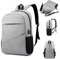 ZJchao Zaino Impermeabile, Zaino Antifurto con Porta di Ricarica USB Zaino per Laptop Zaino Nordace UK per Uomo e Donna (Grey)