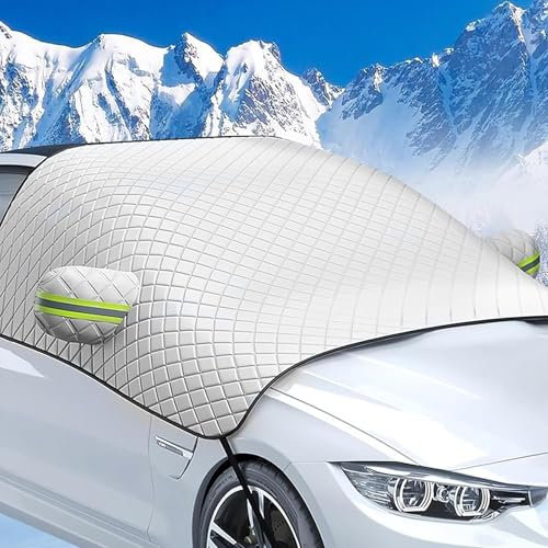 Frontscheibenabdeckung Winter für Skoda Octavia, Faltbare Magnet Windschutzscheiben Abdeckung Scheibenabdeckung für gegen Schnee Frost und Sonne
