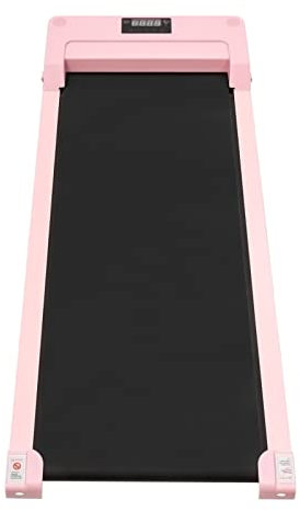 Walking Pad Heimlaufband Laufband Geringer Mit Fernbedienung 1-6 km/h Energieverbrauch und Geringe Geräuschentwicklung LED-Anzeigebildschirm Einstellbare Geschwindigkeit (Rosa)
