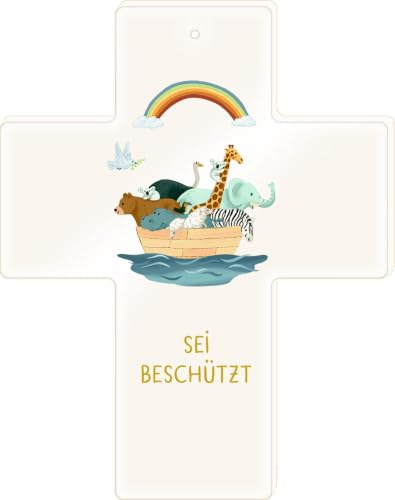 Porzellankreuz – Mein Taufkreuz: Sei beschützt: das perfekte Taufgeschenk für Mädchen und Jungen, Geschenkset zur Taufe