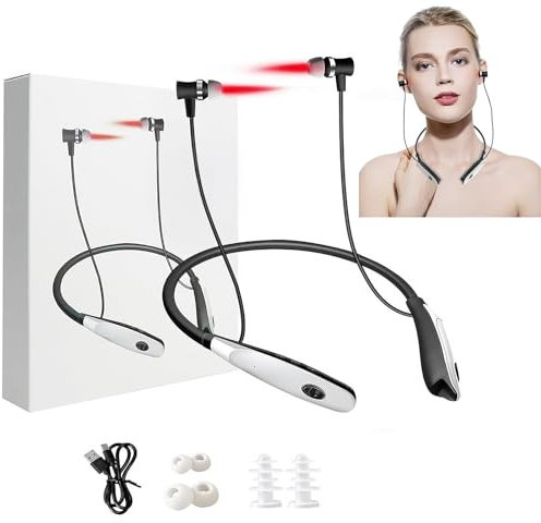 CelestiMingle Tinnitus Infrarot Ohrstöpsel, Rotlichtgerät für Tinnitus mit 650nm Wellenlänge, Infrarot Unterstützung zur Linderung von Tinnitus, geeignet für Nase und Ohren (A)