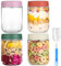 RMIVEGLIA Barattoli Vetro con Coperchio 500ml – Set di 4 Vasetti vetro Riutilizzabili, Contenitori Vetro per Alimenti, Ideali come Vasetti per Yogurt, Barattoli Cucina & Meal Prep.