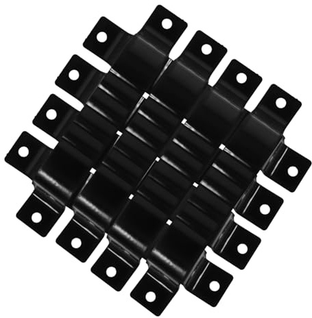 Veemoon 8 Pièces Sangles de Gouttière Aluminium pour Fixation des Tuyaux Clips de Connexion pour Gouttières Tuyaux de Accessoires de Jardin Noir