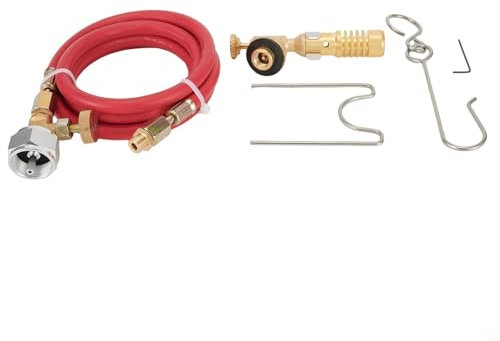 Ensemble de chalumeaux de soudage au gaz MAPP portable avec tuyau de sécurité flexible de 1,5 m et 0,6