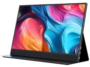 ZKALQECNF Pantalla Móvil Externa Pantalla táctil portátil de 15 Pulgadas Full HD 1080p 60 Hz 100% sRGB Monitores