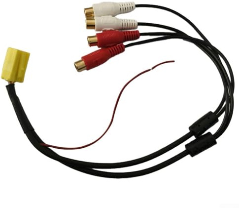 Gettimore 6-poliger ISO-Adapter Aux Line Out 4 Kabel für Golf für Skoda für Ford
