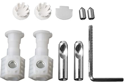 SUIOPPYUW Wall Mounted Toilet Bowl Repair Kit Templates Offer Easy to All Inclusive Fixtures for Optimal Setup Insert Metal Fixing Bolt Wall Mounted Toilet Bowls Repair Screws Bolts Set