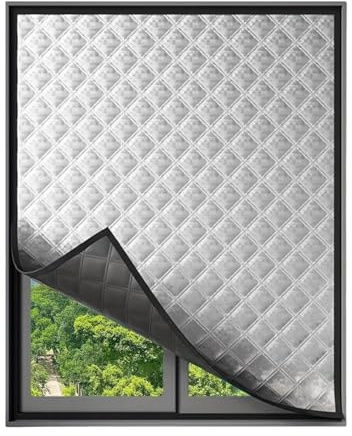 Genérico Cortinas de Aislamiento térmico Personalizables, reforzadas con grafeno for la absorción acústica y la privacidad, fácil instalación sin Herramientas(120cm*120cm)