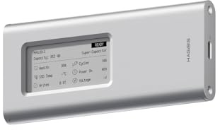 Hagibis SSD Enclosure, E-Ink Display Aluminum 10Gbps M.2 NVMe SSD Case, Ink Screen Super Capacitor USB 3.2 Gen 2 to PCI-E NVMe M and B&M Keys External SSD Enclosure for 2230/2242/2260/2280 SSDs 9210CN
