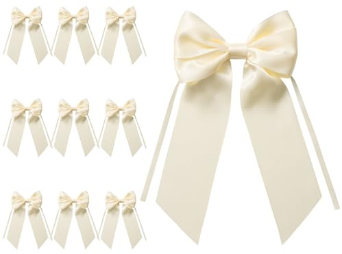 MORSUNBELA Schleifen Deko Hochzeit Geschenkschleifen Groß Beige