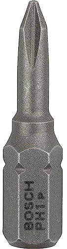 Bosch Professional Bit Extra-Hart für Phillips-Kreuzschlitzschrauben (PH1, Länge: 25 mm, 25 Stück), Cranberry, 2607001510