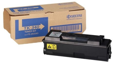 Kyocera TK-340 Toner Drucker Schwarz. Original Tonerkartusche 1T02J00EUC. Drucker Toner kompatibel für ECOSYS FS-2020D. Druckertoner für bis zu 12000 Seiten