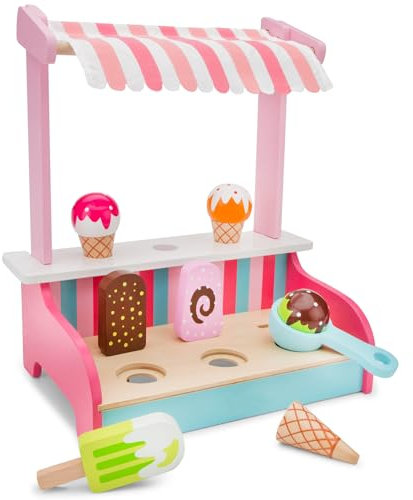 New Classic Toys-Playset Gelateria Giocattoli da cucina e cibo, Multicolore, 11073