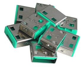 USB Port BLOCKERS Pack of 10 Green