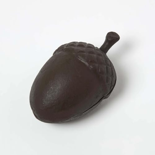 HOMESCAPES Cast Iron Acorn Key Holder Distressed Rustic Style
