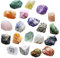iFCOW 20 Piezas de minerales de la colección de Piedras minerales, educación, geología, Cristales de energía, especímenes minerales Naturales