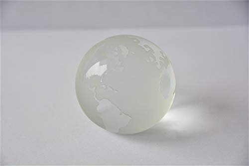 Weltkugel aus Glas, mit Stand, Ø ca. 60 mm (kristall, 999 104l)