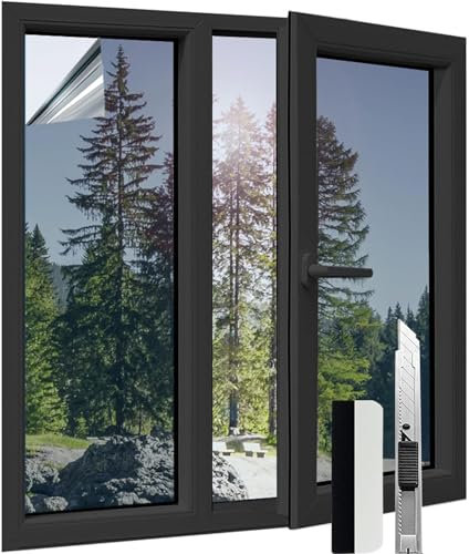 UV Fensterfolie Sonnenschutz innen Sichtschutzfolie Fenster 60x200cm Sonnenschutzfolie Fenster innen Fensterfolie UV Schutz Spiegelfolie Fenster Hitzeschutz