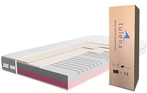 TULENA NOX Matratze 100x200 Komfortschaum mittelfest H3 und H4 Comfort Plus 20 cm Probeschlafen inkl. Wendematratze Antibakterieller Bezug mit Reißverschluss