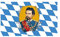 Stormflag Bayern König Ludwig Fahne 3x5ft Flagge Bayern König Ludwig NEU 90cmx150cm Polyester 90g mit Ösen mit Doppelnadel genäht.