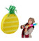 Relaxdays 2 x Pinata Ananas, Schlagpinata zum Befüllen, Piñata zum Aufhängen, Beachparty, JGA, Sommer, Partypinata Frucht, gelb