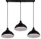 PETITES ECREVISSES Hängeleuchte, 3 Lampen, Vintage, Kronleuchter, schwarz, industriell, LED, aus Metall, 20 cm, E27, Beleuchtung (schwarz – mit einer Stange)