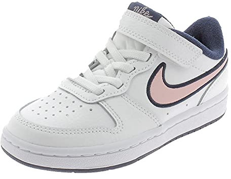 Nike Court Borough Low 2 SE, Scarpe da Basket, Bianco Rosa Blu, 31.5 EU