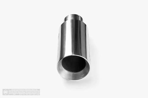 Aero Exhaust - Universal Stainless Steel Tip - 2.5 Inlet 3.5 Outlet 9 Overall Length Straight Cut Outlet - Polished Finish