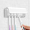 Linkidea Porte-Brosse à Dents Mural avec Couvercle pour Douche, Organisateur Peu encombrant pour Camping-Car, Support de Brosse à Dents Auto-adhésif en Plastique à 6 emplacements (Type A)