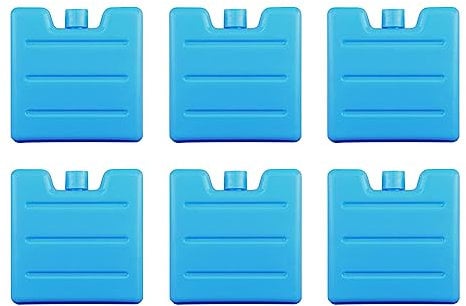 VonBueren 6 x Mini Kühlakkus für Kühltasche und Kühlbox 7,5 x 7,1 x 1,7 cm klein | 75 g je Kühlakku