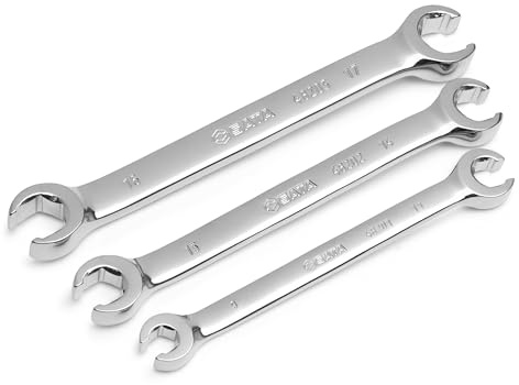 SATA ST09031SJ Juego de Llaves Para Tuercas Abocardadas Métricas de 3 Piezas Cromo Pulido Completo Para Resistir la Corrosión