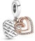 PANDORA ROSE Charm-Anhänger Verschlungene Herzen Silber, 14k rosévergoldet, Zirkonia 781062C01