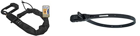 Hiplok E-DX Cargo & E-Bike Specific Lock & Bike Lock Z LOK Combo Security Tie & Bike, Black, 43 cm