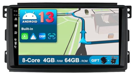 JOYX Android 12 IPS Autoradio Passt für Benz Smart fortwo 451 (2005-2010) - 4G+64G - Eingebaut DSP/Carplay/Android Auto - Kamera + MIC - 9 Zoll 2 Din - Lenkradsteuerung WiFi DAB 360-Camera Fast-Boot