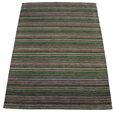 Gabbeh Teppich Grün 100% Wolle Orientteppich Handgefertigt 170X240 cm HL177