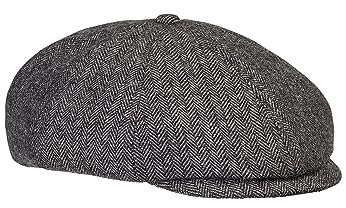 camel active Herren Flat Cap mit Baumwollfutter Grau, Menswear-M