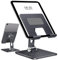 Tablet Stand, Adjustable Tablet Holder - Aluminum Minimalist Desktop Stand Dock Compatible with New iPad 2022 Pro 9.7, 10.5, 12.9, Air mini 2 3 4 5 6, Switch, Samsung Tab, Other Tablets etc (Grey)