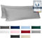 Kissenbezug 40x145 Baumwolle Renforcé (2er-Set) - Hellgrau - Dicht gewebt mit 57 Fäden/cm² - Kissenbezug 40 x 145 cm - Oeko Tex Zertifiziert - Dreamzie