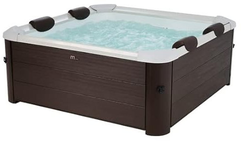Bagno Italia Minipiscina quadrata per 5-6 persone 160x160 cm 120 getti idromassaggio cromoterapia ozonoterapia