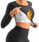 Saunaanzüge Sauna Shirt Langarm Oberteile T-Shirts Tops Abnehmen Rundhalsausschnitt Hot Thermo Sommer Sweat Schweiß Schwitzen Frauen Women Damen mädchen